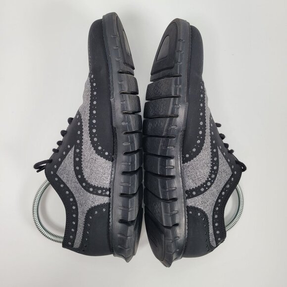 Cole Haan Zerogrand Men's Black Gray Wingtip Oxford Shoes C26233 US Size 8.5M - Picture 6 of 8